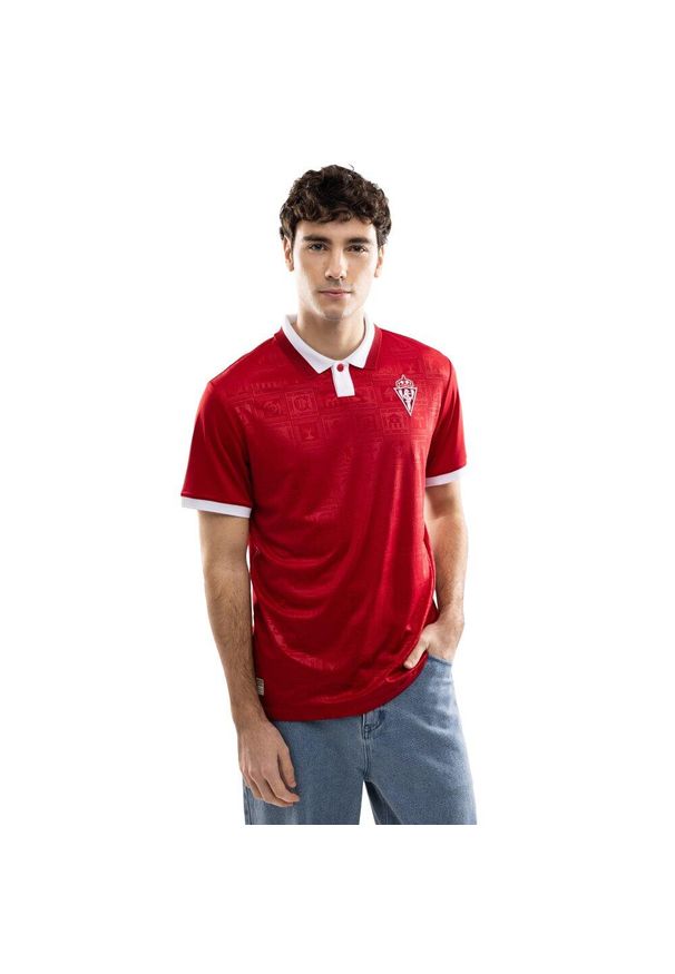 SIROKO - Męska koszulka polo 120. rocznica Real Sporting de Gijón Siroko SC120 Sporting. Okazja: na urodziny. Typ kołnierza: polo. Kolor: czerwony. Materiał: tkanina. Długość rękawa: krótki rękaw. Długość: krótkie. Sezon: lato