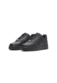Buty Kobieta Nike Air Force 1 '07 czarny. Okazja: na co dzień. Kolor: czarny. Materiał: syntetyk, tkanina, materiał. Model: Nike Air Force. Sport: turystyka piesza