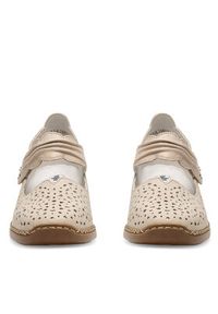 Rieker Półbuty 41399-60 Beżowy. Kolor: beżowy. Materiał: skóra #3