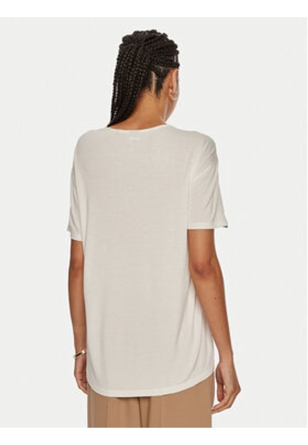 BOSS - Boss T-Shirt Esandy 50457656 Écru Relaxed Fit. Materiał: wiskoza