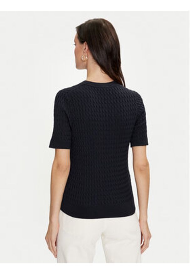 TOMMY HILFIGER - Tommy Hilfiger Sweter WW0WW41787 Czarny Regular Fit. Kolor: niebieski. Materiał: bawełna
