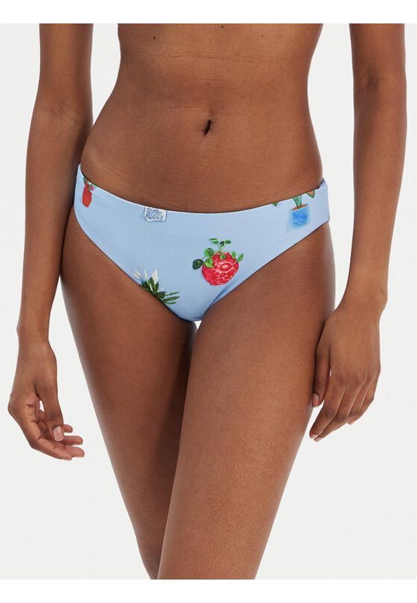 Seafolly Dół od bikini Playa Bonita 40473-287 Błękitny. Kolor: niebieski. Materiał: syntetyk