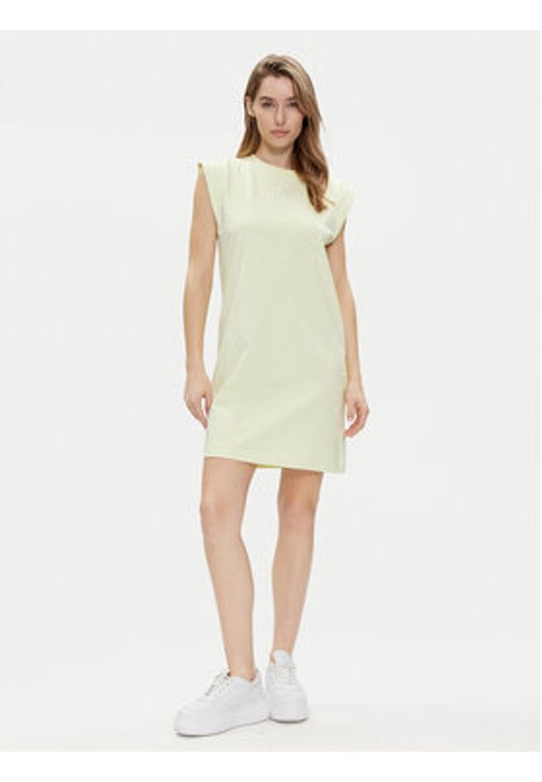 Guess Sukienka codzienna Athena V4GK05 KC641 Zielony Loose Fit. Okazja: na co dzień. Kolor: zielony. Materiał: bawełna. Typ sukienki: proste. Styl: casual