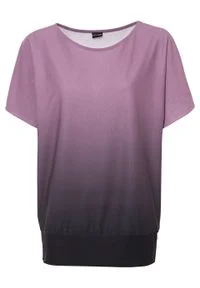 Shirt off-shoulder bonprix ciemny bez - czarny. Kolor: fioletowy #1