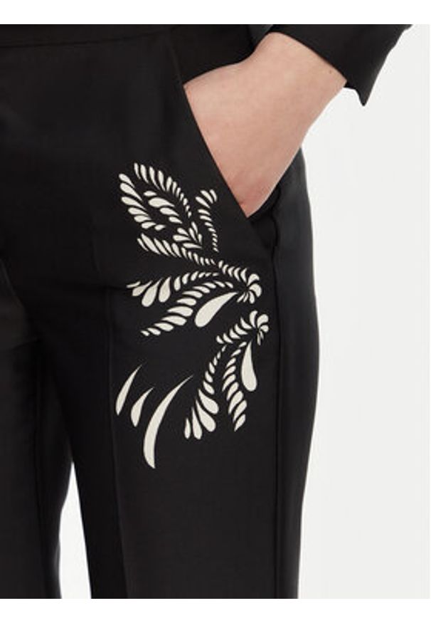 Marella Spodnie materiałowe Egizio 2513131043 Czarny Flare Fit. Kolor: czarny. Materiał: syntetyk