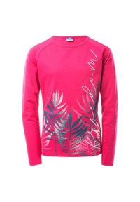 BEJO - T-shirt Dziecięca Liście Z Długim Rękawem Ruth. Kolor: różowy. Długość rękawa: długi rękaw. Długość: długie