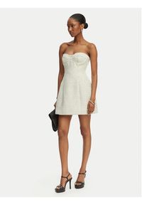 BARDOT - Bardot Sukienka koktajlowa Florine 60134DB Écru Slim Fit. Kolor: kremowy. Materiał: syntetyk. Styl: wizytowy #4