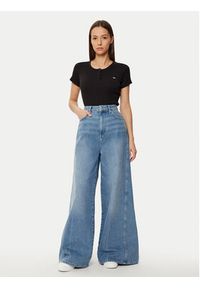 Tommy Jeans T-Shirt DW0DW19502 Czarny Slim Fit. Kolor: czarny. Materiał: bawełna #2