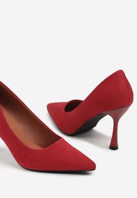 Born2be - Czerwone Szpilki Vices ze Skórzaną Wkładką Afurriva. Okazja: na co dzień. Kolor: czerwony. Materiał: skóra. Obcas: na szpilce. Styl: casual, elegancki