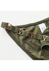 Intica - Majtki bikini z ozdobnymi paseczkami Zaylee. Kolor: zielony. Materiał: materiał #8