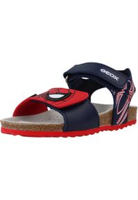 Geox - Sandały GEOX B SANDAL CHALKI BOY Niebieski. Kolor: niebieski. Materiał: syntetyk, tkanina. Sezon: lato