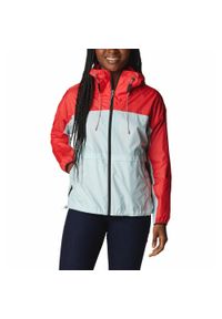 columbia - Kurtka przejściowa damska Columbia Alpine Chill Windbreaker. Kolor: czerwony, wielokolorowy, niebieski