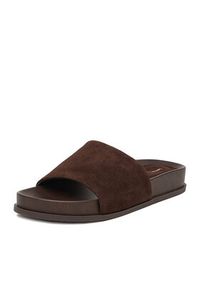 Gino Rossi - GINO ROSSI Klapki C-LZRL1390-3 Brązowy. Kolor: brązowy. Materiał: zamsz, skóra #6