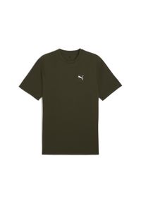 Puma - Męska koszulka Evostripe PUMA Dark Olive Green. Kolor: zielony. Sport: fitness