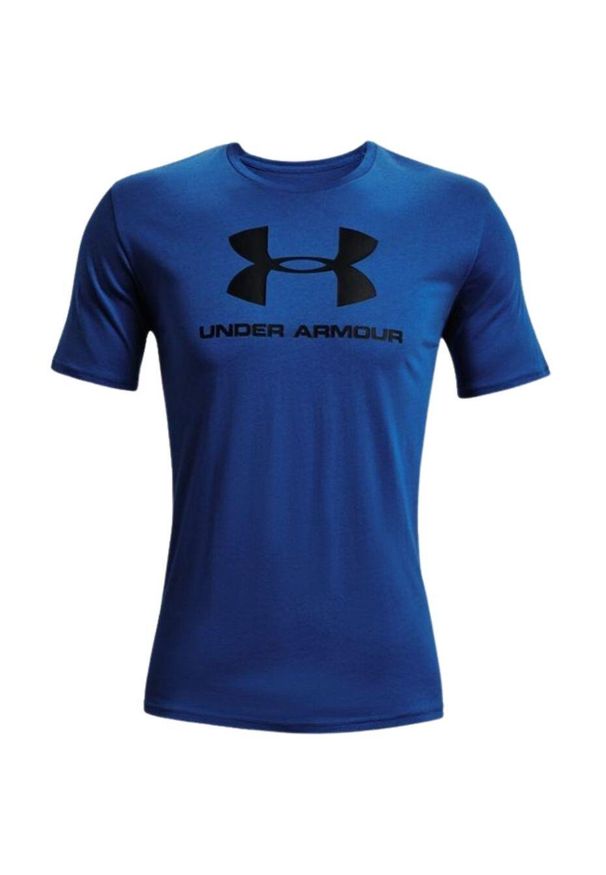 Koszulka fitness męska Under Armour Sportstyle Logo SS. Kolor: niebieski, wielokolorowy, czarny. Długość rękawa: krótki rękaw. Długość: krótkie. Sport: fitness