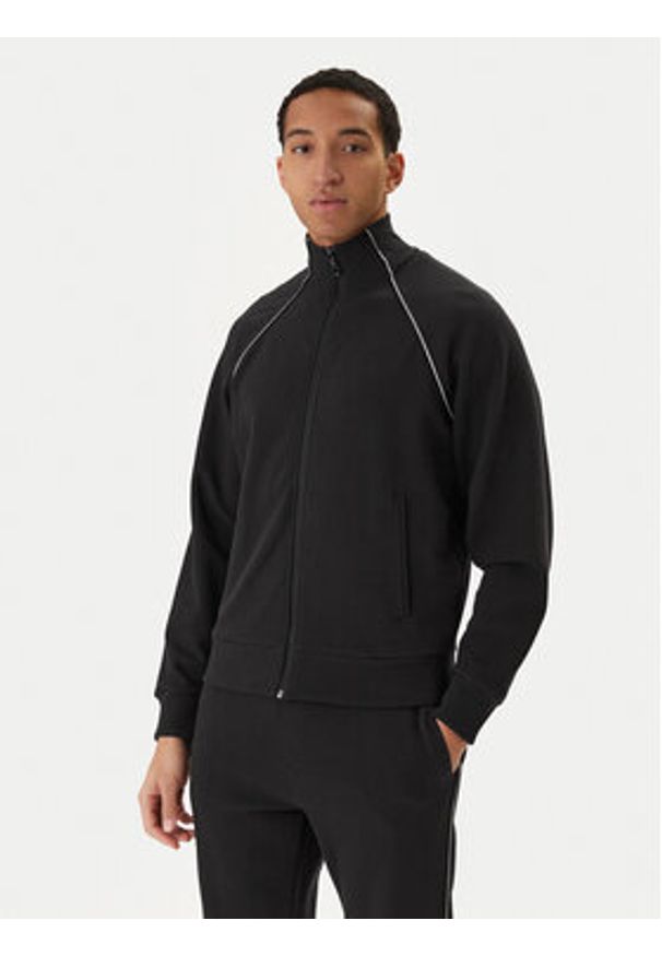 BOSS Dres 50555906 Czarny Regular Fit. Kolor: czarny. Materiał: syntetyk, bawełna