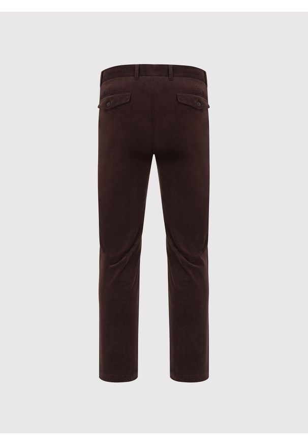 Pako Lorente - Brązowe spodnie sztruksowe. Okazja: na co dzień. Kolor: niebieski, brązowy. Materiał: sztruks. Sezon: zima, jesień. Styl: casual