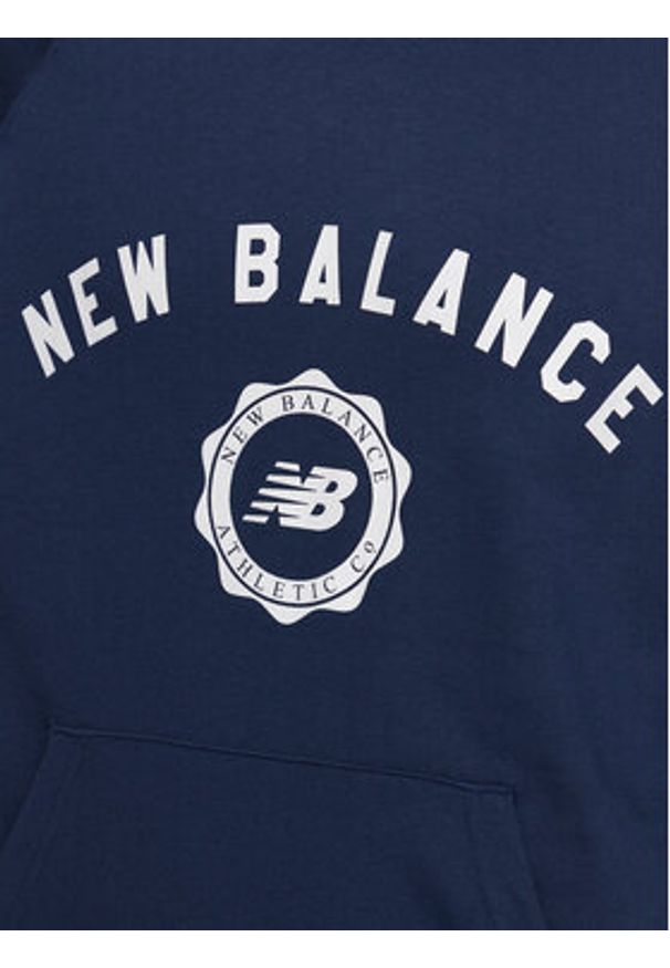 New Balance Bluza Dukserica Sport Seasonal French Terry MT31901 Granatowy Relaxed Fit. Kolor: niebieski. Materiał: syntetyk, bawełna. Styl: sportowy