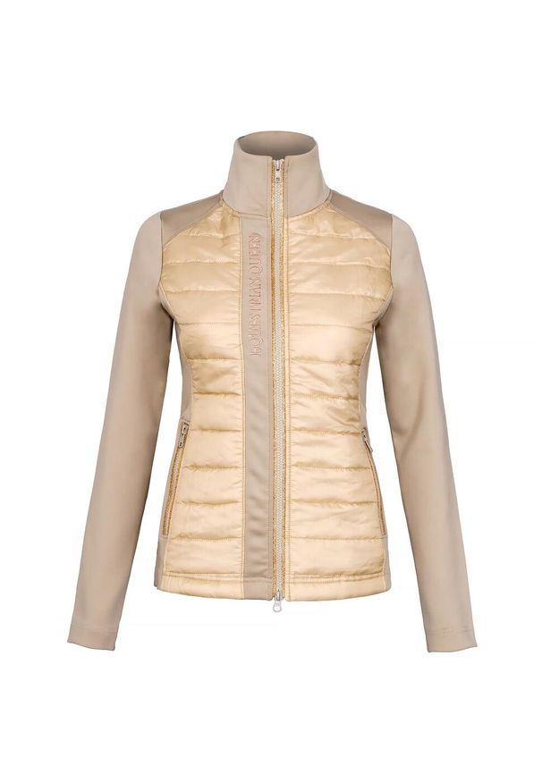 Bluza jeździecka damska EQUESTRIAN QUEEN Elvira 25SS zasuwana. Kolor: brązowy, wielokolorowy, beżowy. Materiał: materiał