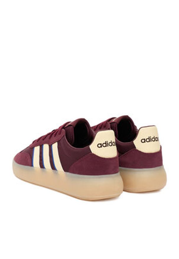 Adidas - adidas Sneakersy BARREDA DECODE JR3544 Bordowy. Kolor: czerwony. Materiał: skóra, zamsz