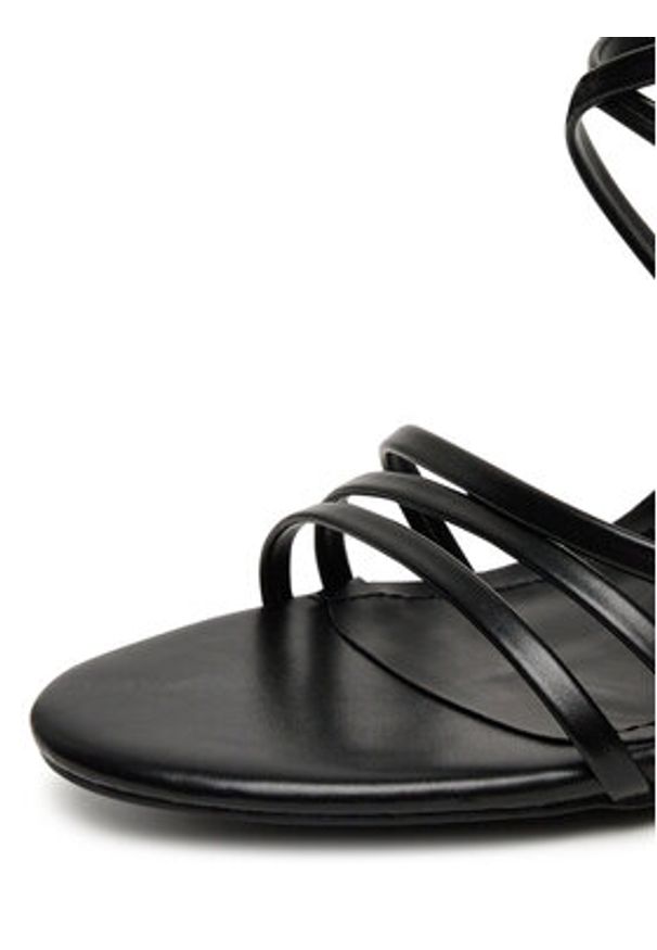DeeZee Sandały LB0407-1 Czarny. Kolor: czarny. Materiał: skóra