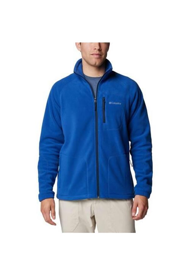 columbia - Bluza sportowa męska Columbia 1420421442. Kolor: niebieski. Materiał: polar. Sport: turystyka piesza