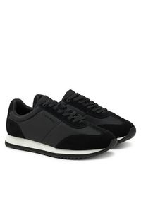 Calvin Klein Sneakersy Low Top Lace Up Mix HM0HM01667 Czarny. Kolor: czarny. Materiał: skóra