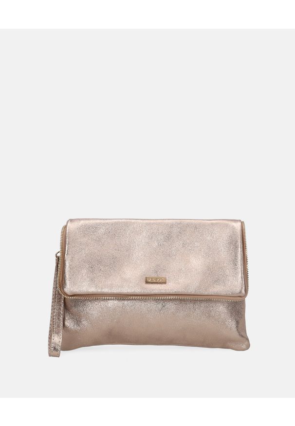 Venezia - METALICZNA LISTONOSZKA Z ODPINANĄ RĄCZKA 4-1009-Y LAM CHA. Materiał: skórzane