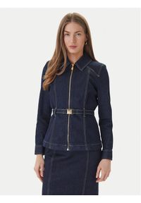 Luisa Spagnoli Kurtka jeansowa Vigana 542808 Granatowy Slim Fit. Kolor: niebieski. Materiał: bawełna #1