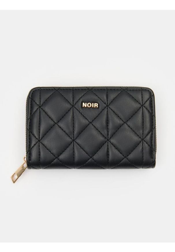 Sinsay - Pikowany portfel - czarny. Kolor: czarny