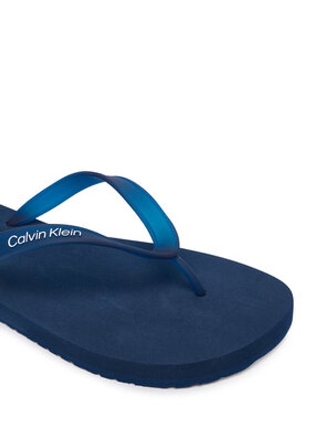 Calvin Klein Japonki Logo Strap HM0HM02105 Granatowy. Kolor: niebieski. Materiał: syntetyk
