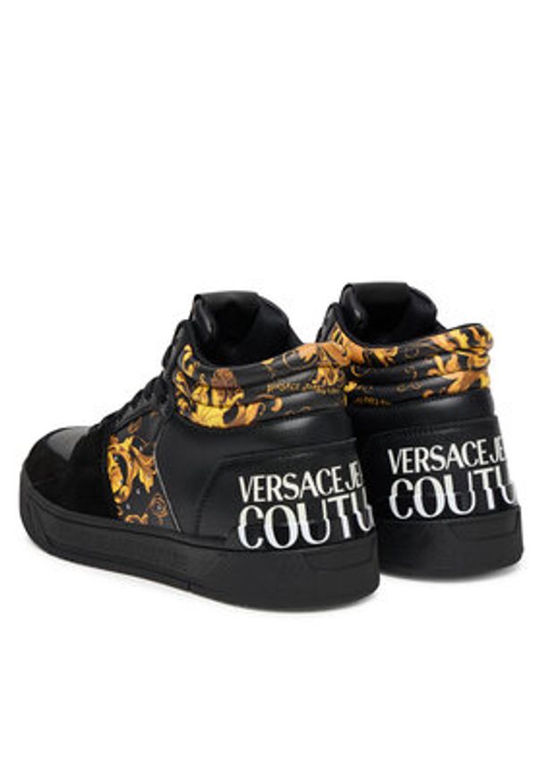 Versace Jeans Couture Sneakersy 79YA3SJ7 ZPB44 Czarny. Kolor: czarny. Materiał: materiał