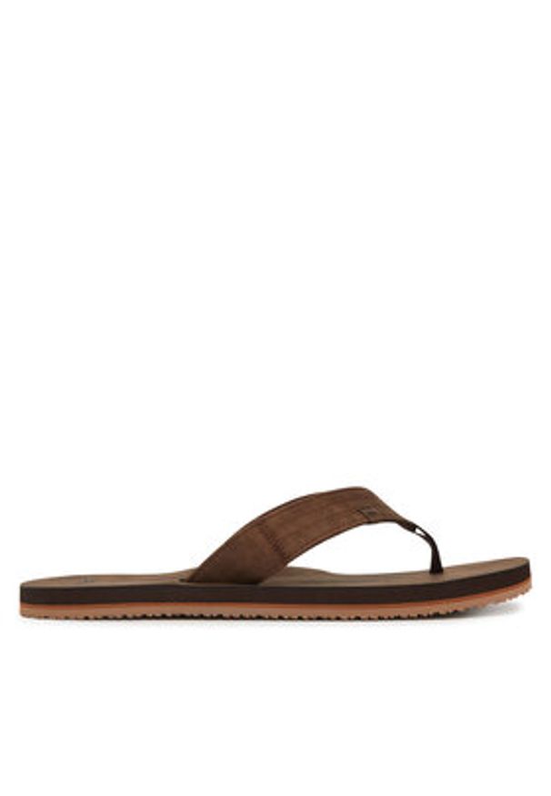 Billabong Japonki Seaway EBYL100034 Brązowy. Kolor: brązowy. Materiał: skóra