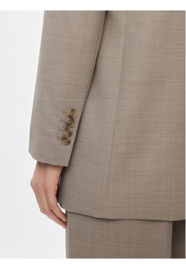 BOSS - Boss Marynarka Jarmina 50505587 Beżowy Relaxed Fit. Kolor: beżowy. Materiał: wełna