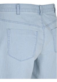 Zizzi Szorty jeansowe J10886B Błękitny Regular Fit. Kolor: niebieski. Materiał: jeans #5