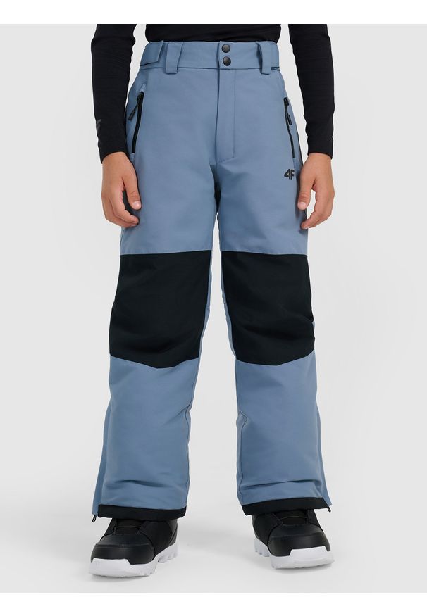 4f - 4F Spodnie snowboardowe membrana 10000 chłopięce - granatowe 152 (11-12 lat). Kolor: niebieski. Materiał: poliester, materiał. Sezon: lato. Sport: snowboard