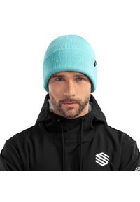 SIROKO - Czapka zimowa beanie męska Snowflake. Kolor: niebieski. Materiał: akryl, tkanina. Sezon: zima. Styl: sportowy #1