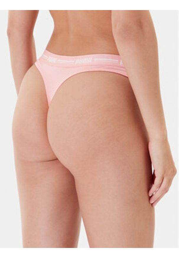 Puma Komplet 2 par stringów 907850 Koralowy. Kolor: pomarańczowy. Materiał: bawełna