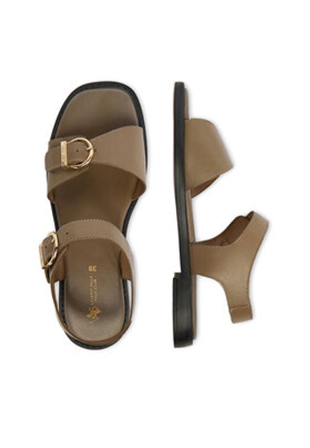 Beverly Hills Polo Club Sandały EO-WI16-ALYSHA-03 Beżowy ciemny. Kolor: beżowy. Materiał: skóra