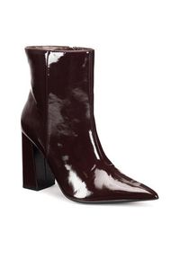 Nine West Botki WFA2829-1 Bordowy. Kolor: czerwony. Materiał: materiał #5