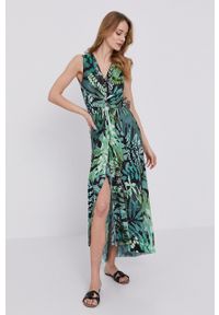 MAX&Co. - Sukienka. Kolor: zielony. Materiał: tkanina. Typ sukienki: rozkloszowane. Długość: midi #1