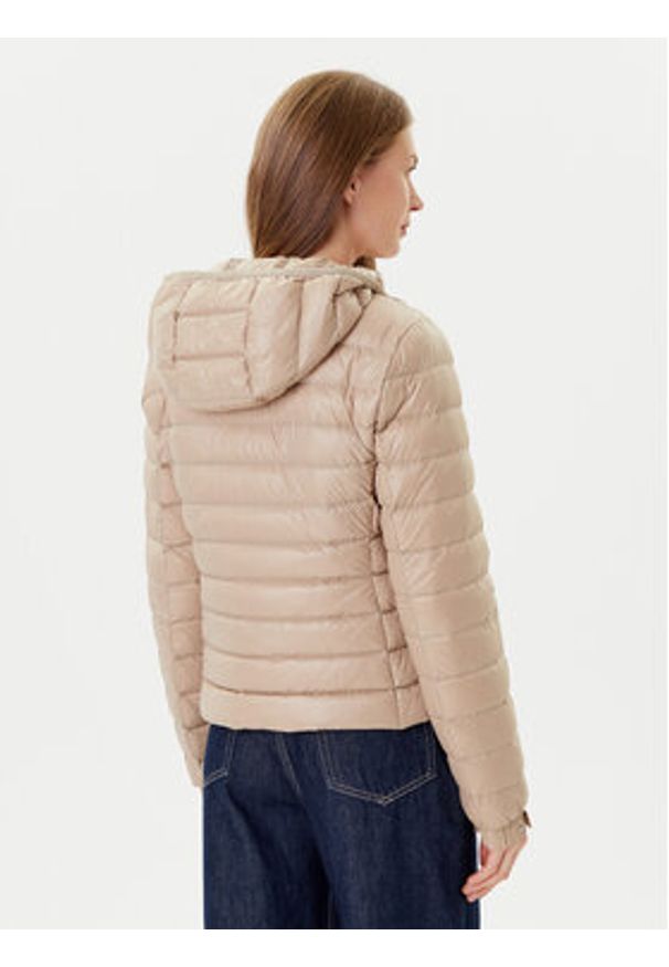 TOMMY HILFIGER - Tommy Hilfiger Kurtka puchowa WW0WW46788 Beżowy Regular Fit. Kolor: beżowy. Materiał: syntetyk