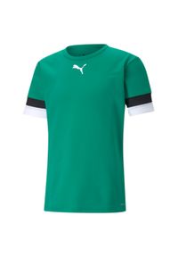 Puma - Koszulka piłkarska męska PUMA teamRISE Jersey. Kolor: wielokolorowy, zielony, czarny. Materiał: jersey. Sport: piłka nożna