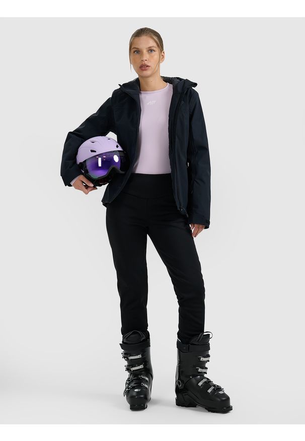 4f - 4F Kurtka narciarska membrana 5000 damska - czarna M. Kolor: czarny. Materiał: materiał. Sezon: zima