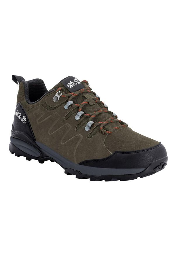 Buty trekkingowe Jack Wolfskin Refugio Texapore Low. Kolor: szary, zielony, wielokolorowy. Sport: turystyka piesza