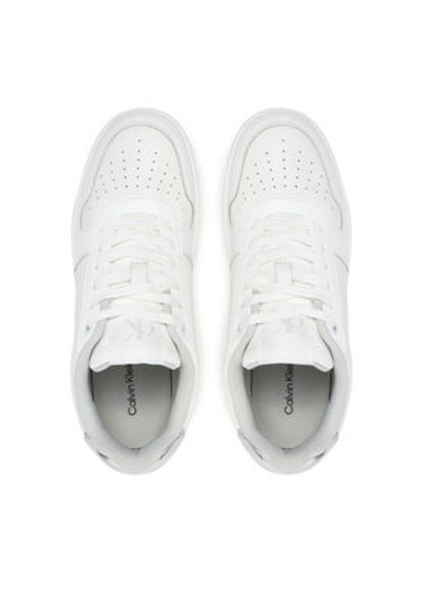 Calvin Klein Jeans Sneakersy Basket Cupsole Low Mg YW0YW01765 Biały. Kolor: biały. Materiał: skóra