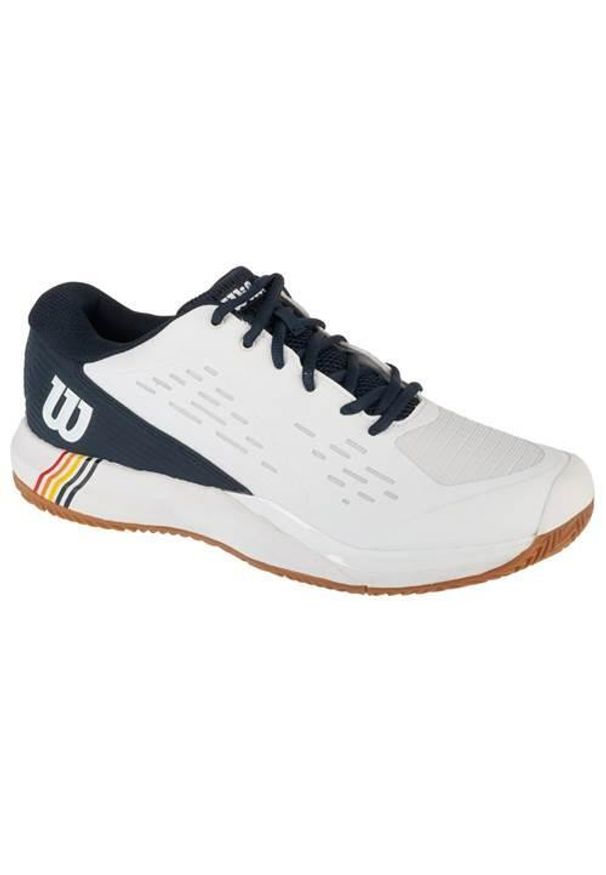Buty do tenisa męskie Wilson Rush Pro Ace. Zapięcie: sznurówki. Kolor: wielokolorowy. Materiał: tkanina, materiał, guma, syntetyk. Szerokość cholewki: normalna. Sport: tenis