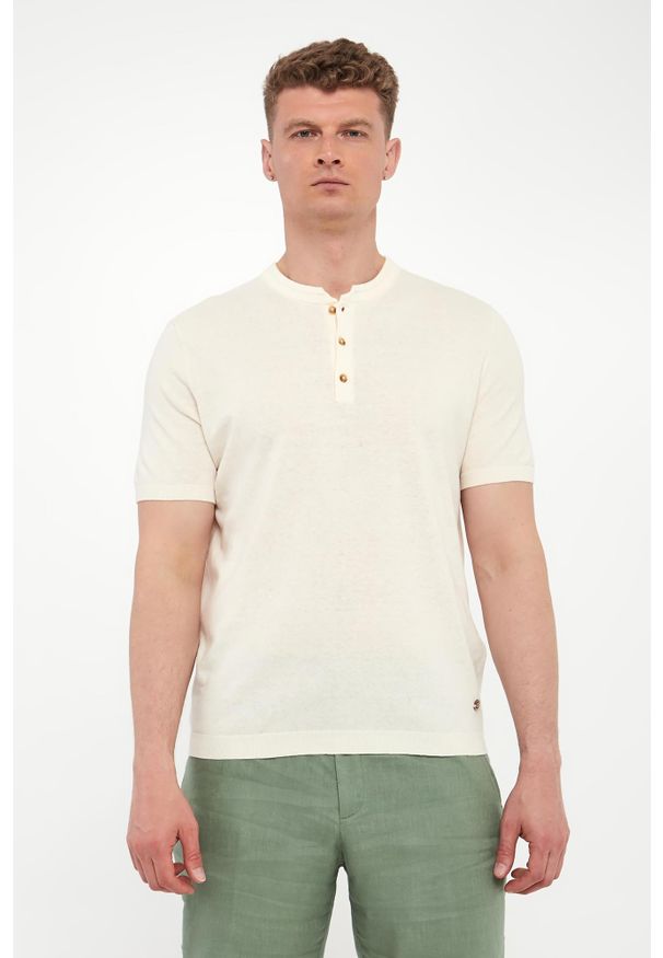 Liu Jo - Sweter męski z krótkim rękawem LIU JO. Długość rękawa: krótki rękaw. Długość: krótkie