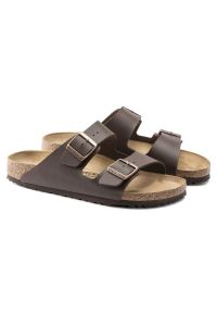 Kapcie Birkenstock Arizona Mocca Dorosłych. Kolor: brązowy. Materiał: syntetyk, skóra, materiał. Sezon: lato