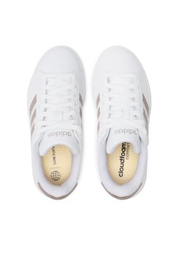 Adidas - adidas Sneakersy Grand Court Cloudfoam Lifestyle Court Comfort Shoes GW9215 Biały. Kolor: biały. Materiał: skóra. Model: Adidas Cloudfoam